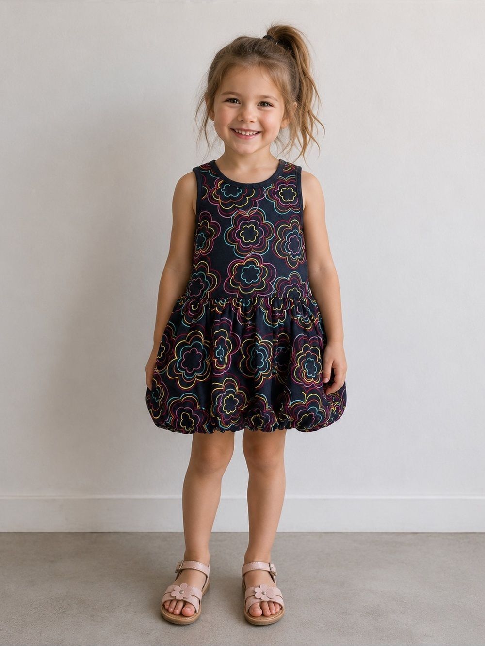 Maggie & Zoe Tank Dress Puffy Skirt Mulicolor Size 5T Cotton Blend